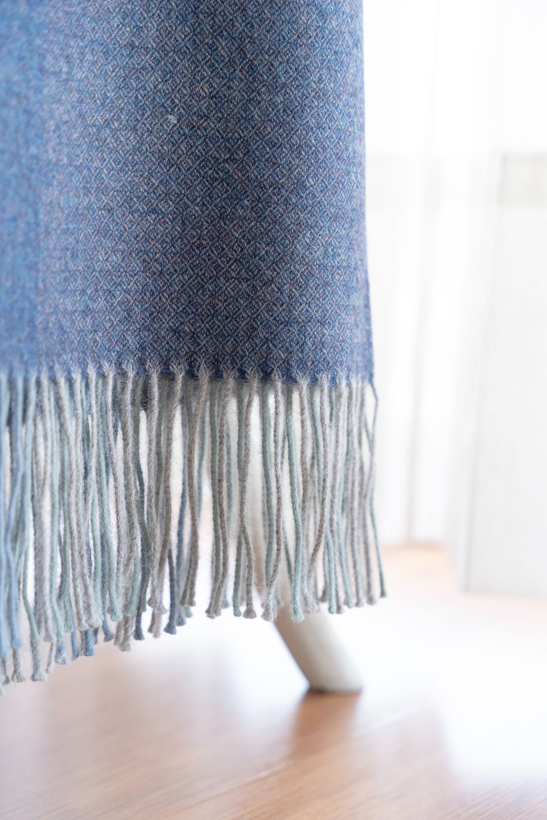 Asymmetrical Striped Baby Alpaca Throw