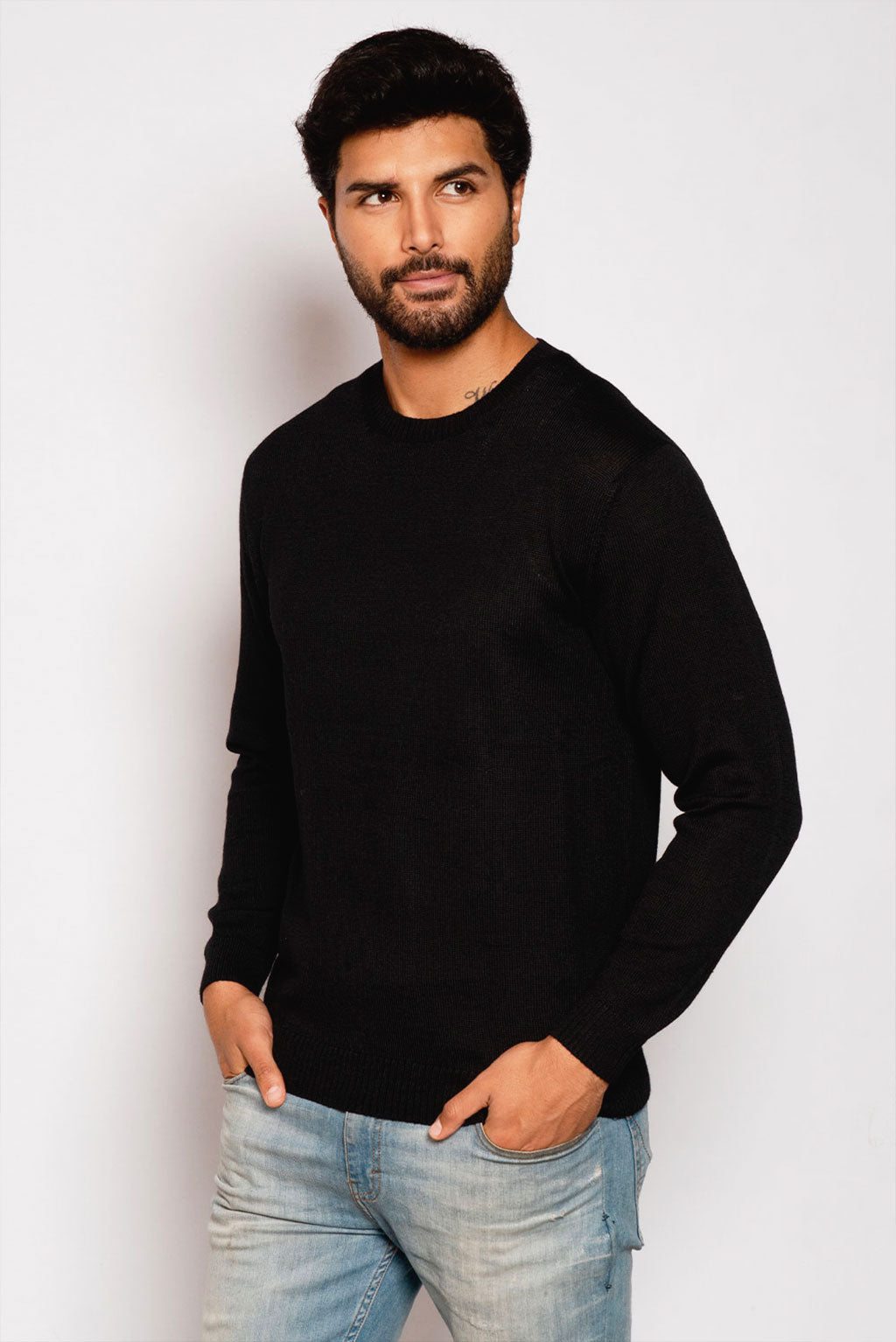 Men's Royal Alpaca Crew-Neck Sweater