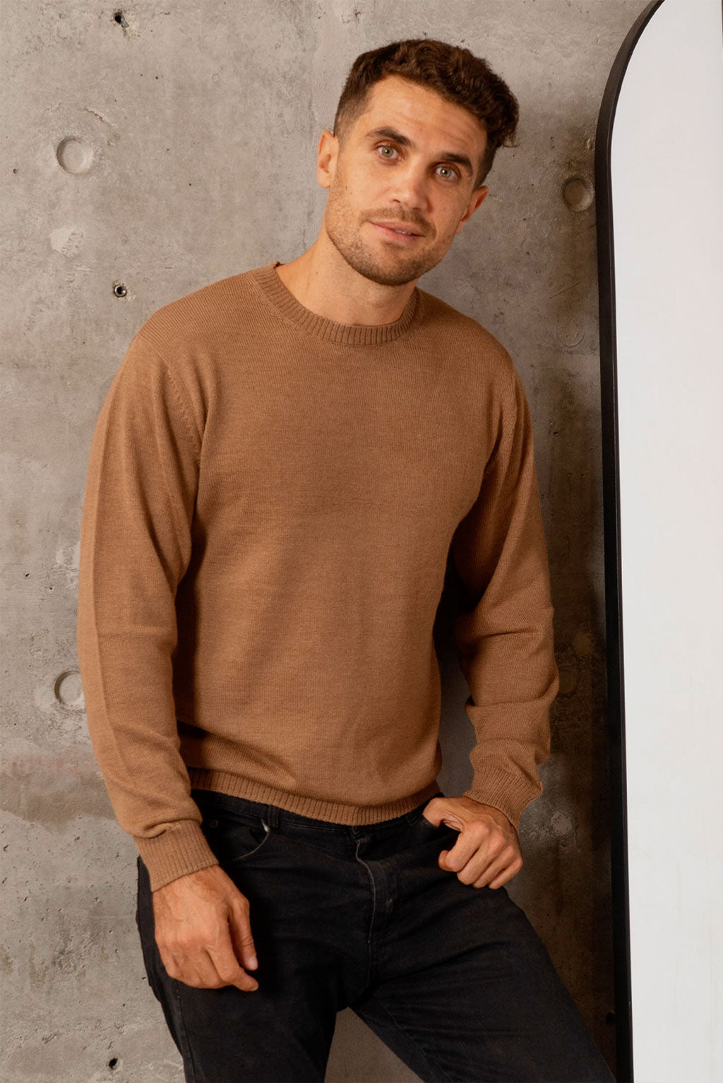 Men's Royal Alpaca Crew-Neck Sweater