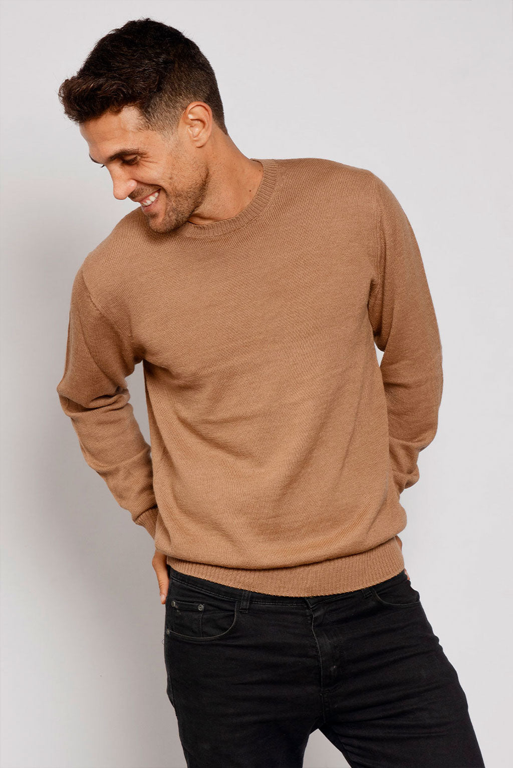 Men's Royal Alpaca Crew-Neck Sweater