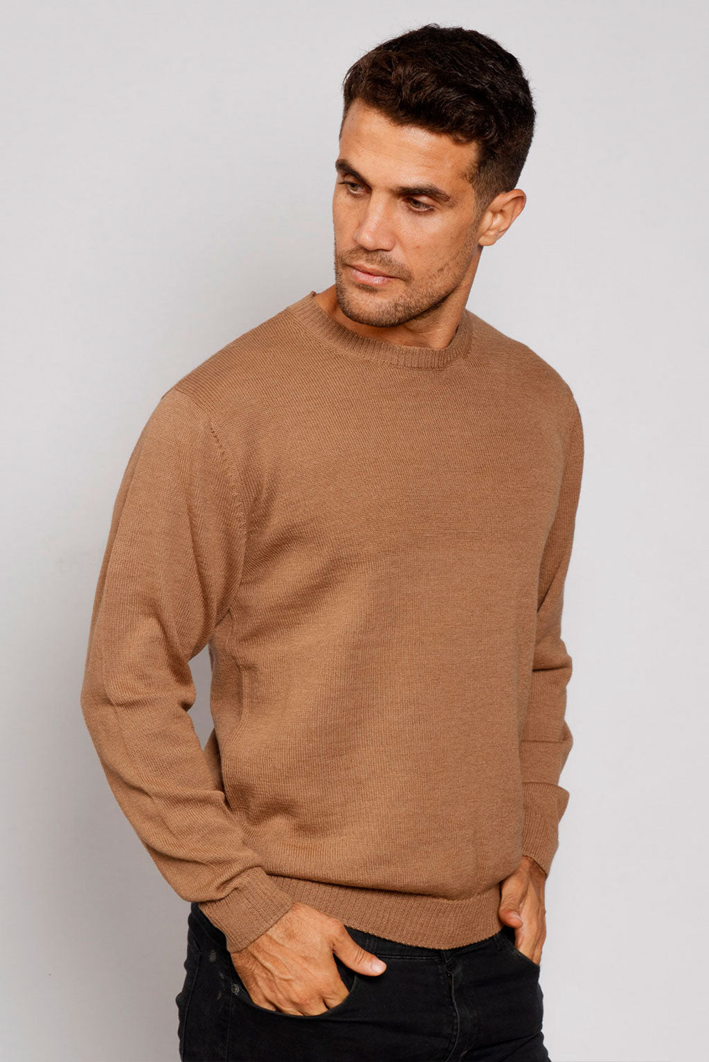 Men's Royal Alpaca Crew-Neck Sweater