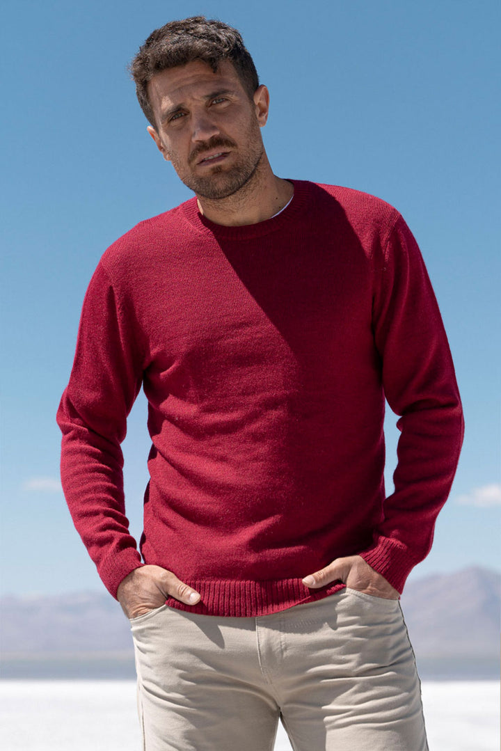 Men's Royal Alpaca Crew-Neck Sweater