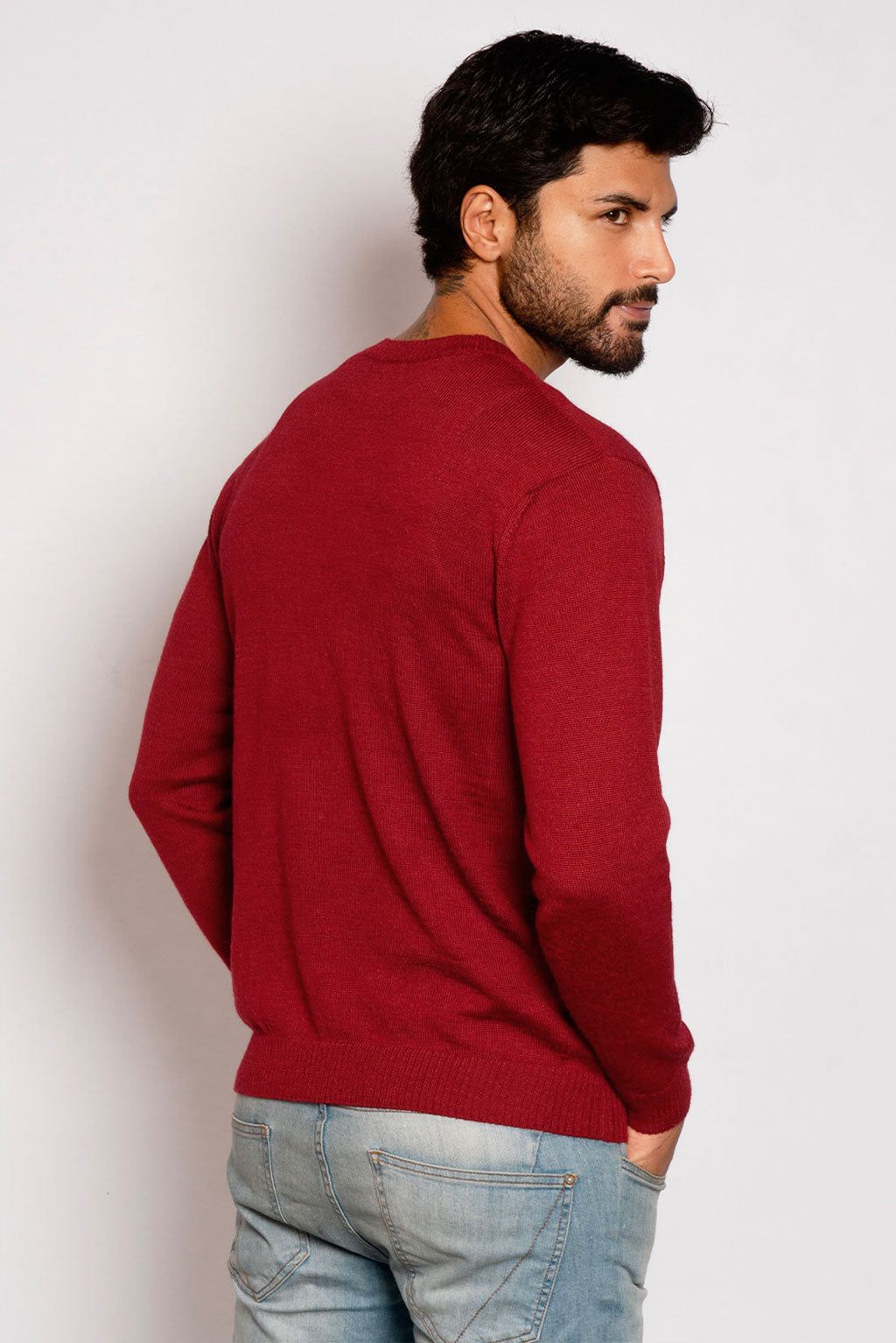 Men's Royal Alpaca Crew-Neck Sweater