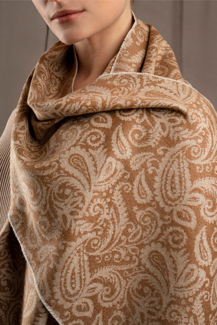 Coppet Jacquard Vicuna & Cashmere Scarf