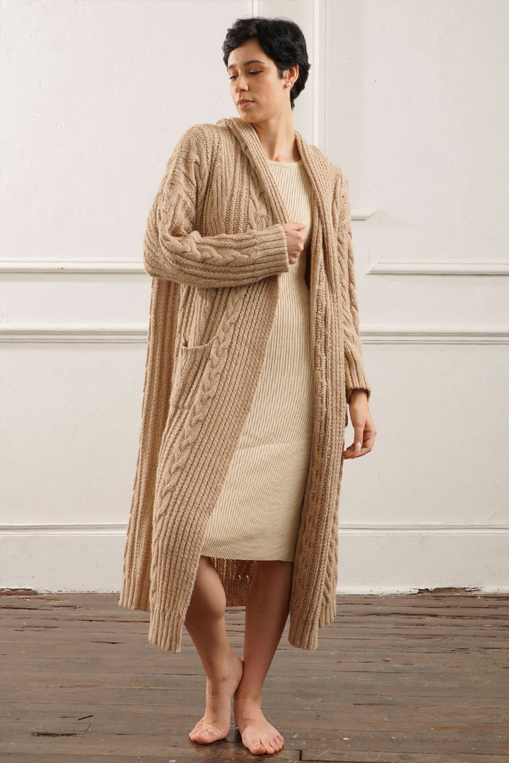 Kendall Long Cable Knit Cardigan