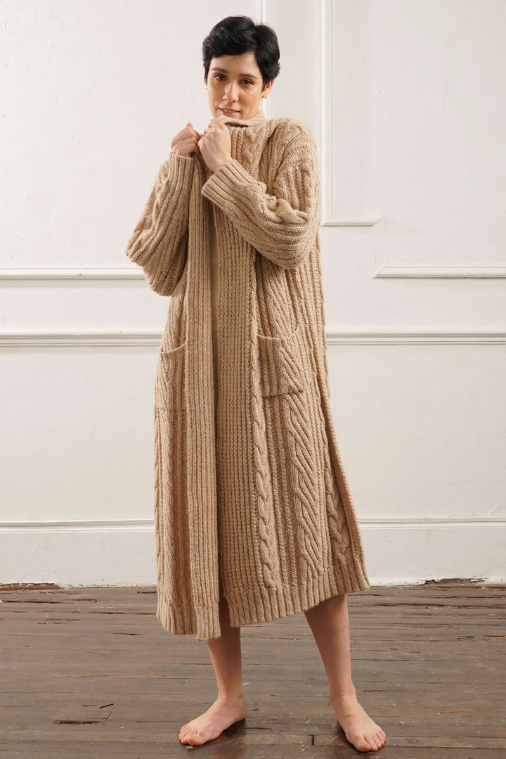 Kendall Long Cable Knit Cardigan