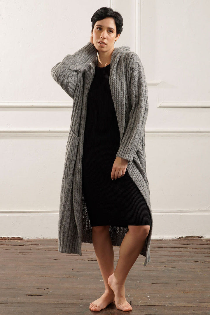 Kendall Long Cable Knit Cardigan