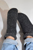 Slipper-Socken aus Alpaka - Anthrazit