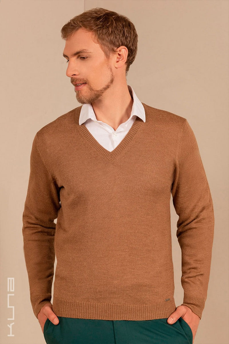 Alan V-Neck Baby Alpaca Sweater