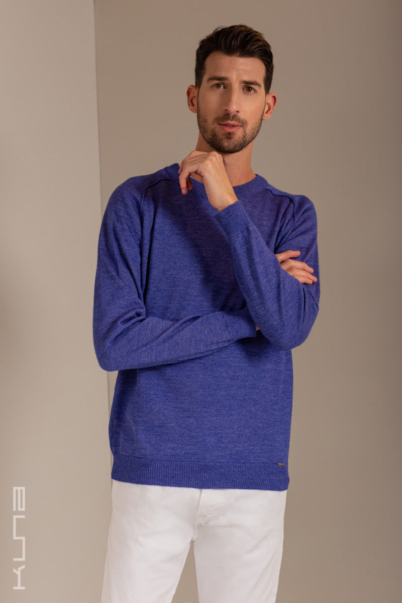 Pullover „Umberto“ aus Babyalpaka und Seide