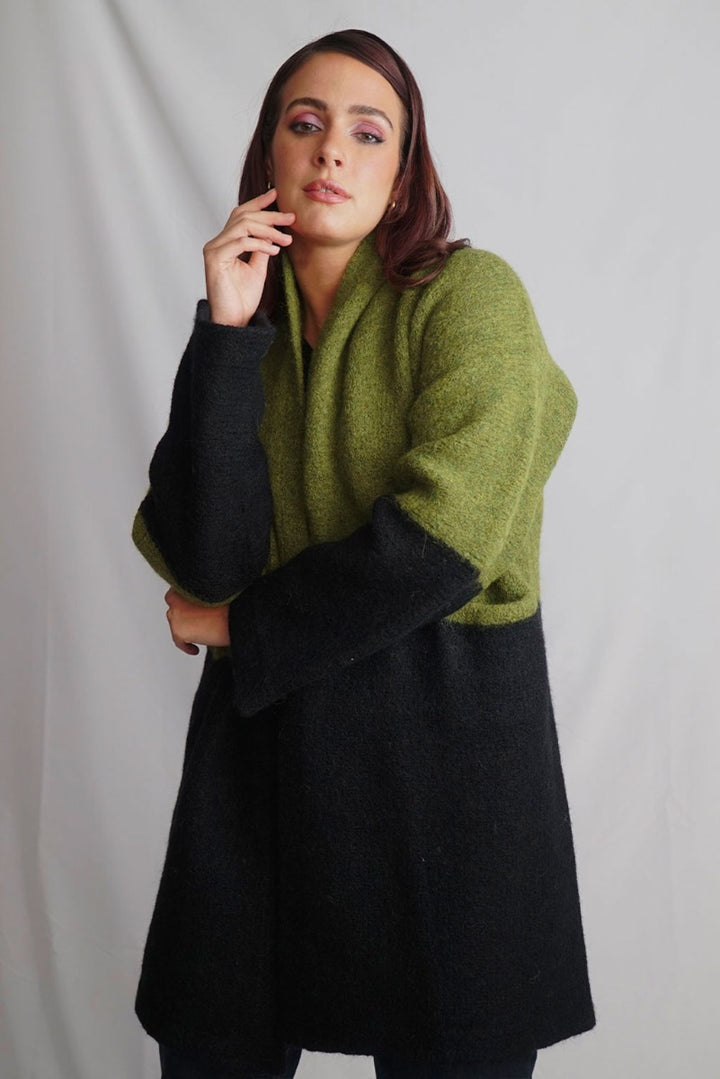 Barbara Long Alpaca Cardigan / Knit Coat