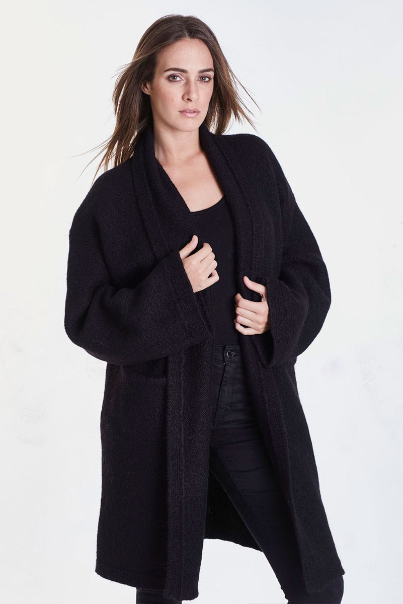 Belen Long Alpaca Cardigan / Knit Coat