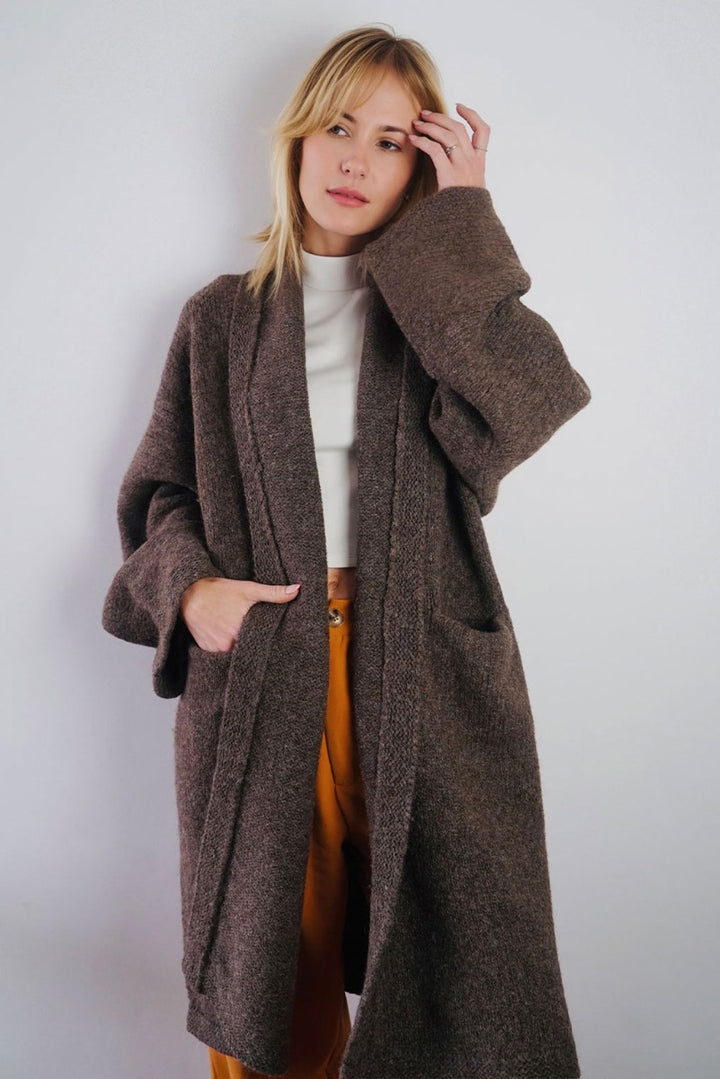 Belen Long Alpaca Cardigan / Knit Coat