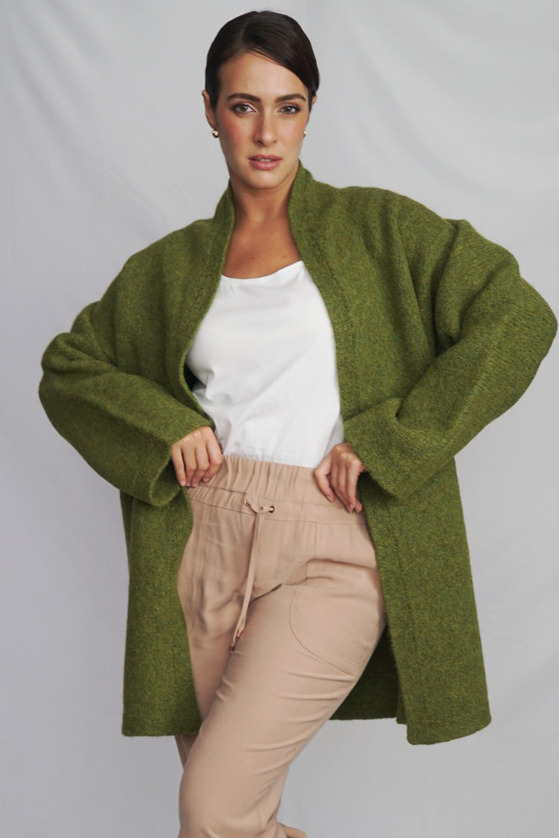 Belen Long Alpaca Cardigan / Knit Coat