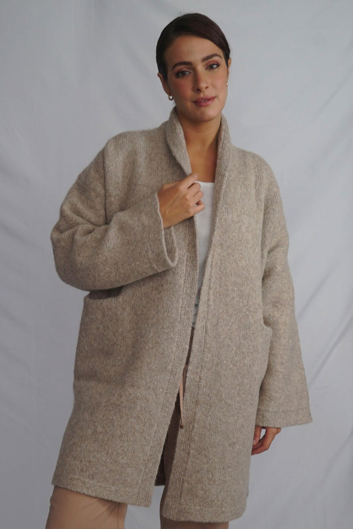 Belen Long Alpaca Cardigan / Knit Coat