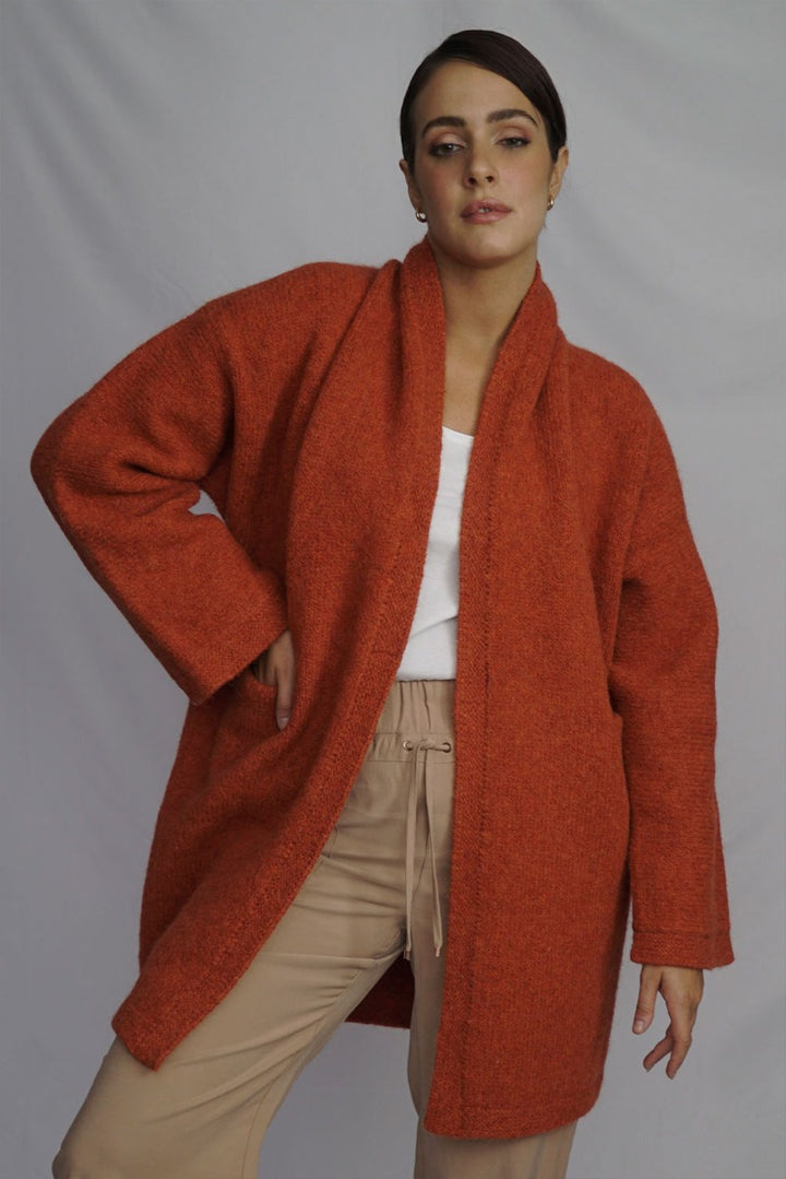 Belen Long Alpaca Cardigan / Knit Coat