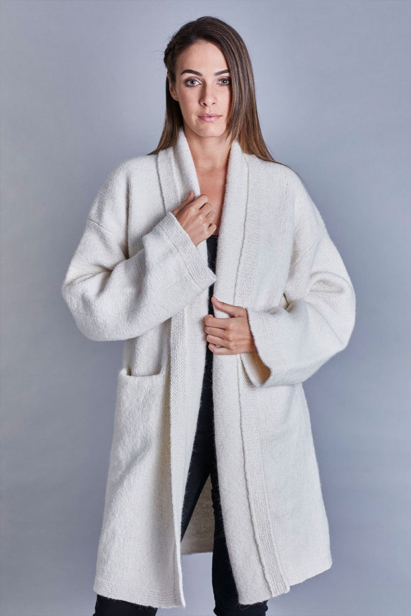 Belen Long Alpaca Cardigan / Knit Coat