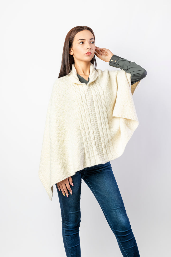 Cable Alpaca Poncho