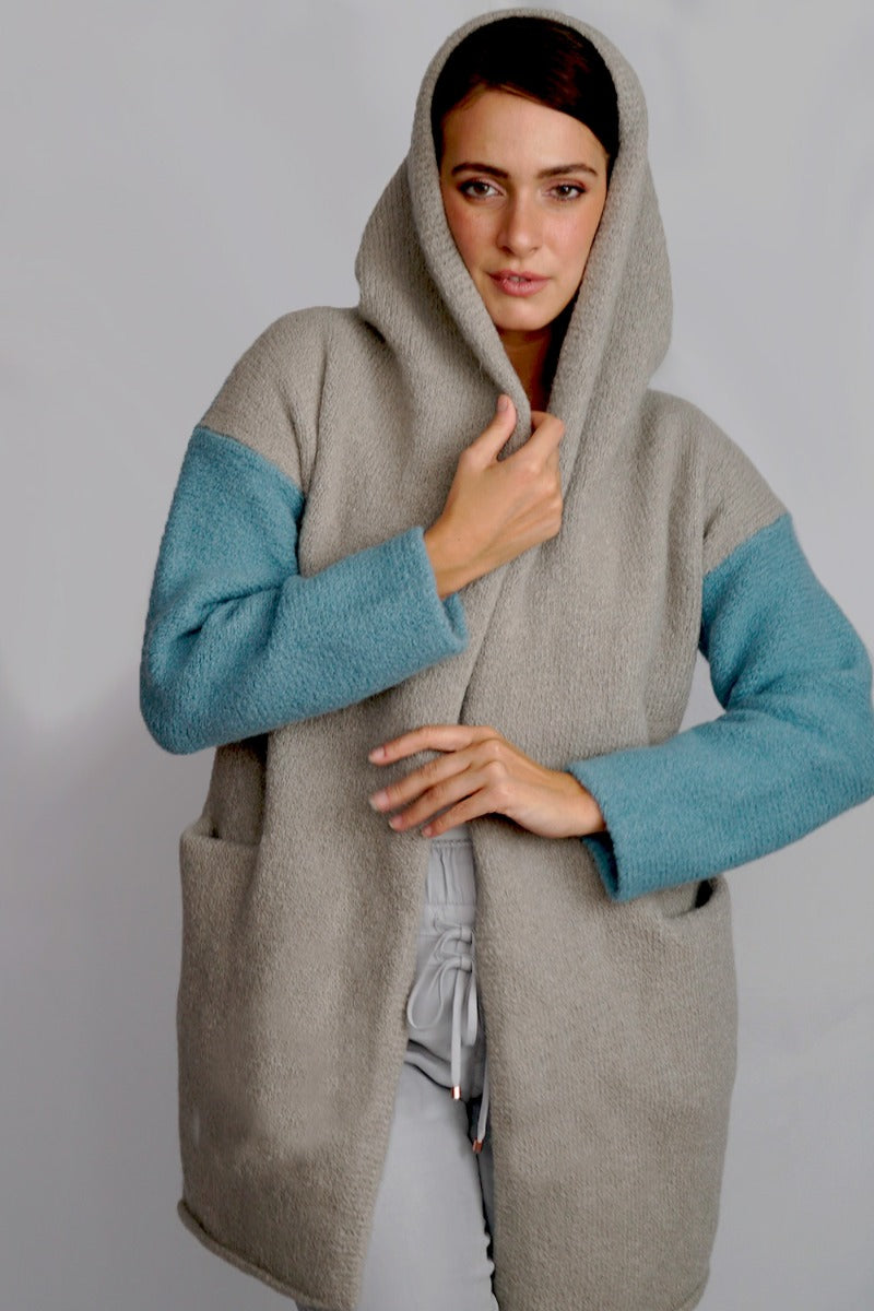 Chunky Hooded Cardigan Coat