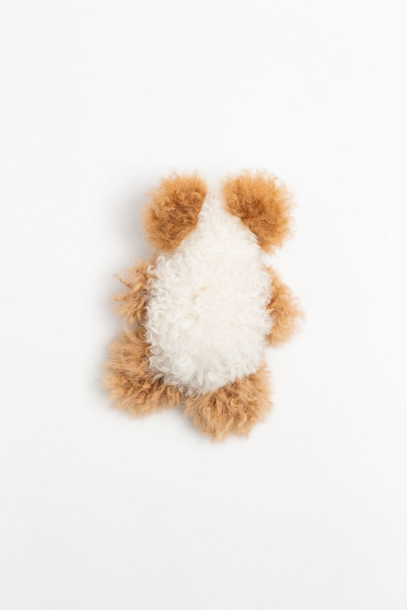 Cinnamon Baby Alpaca Fur Teddy Bear - Mini