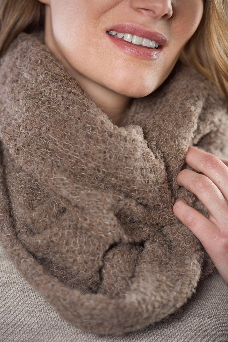 Cloe 100% Alpaca Infinity Scarf