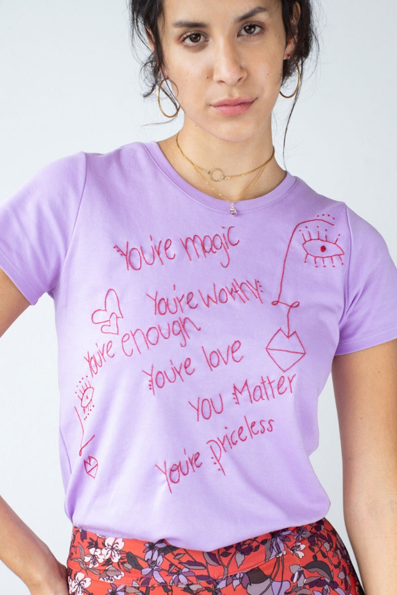 Baumwoll-T-Shirt „Selflove“