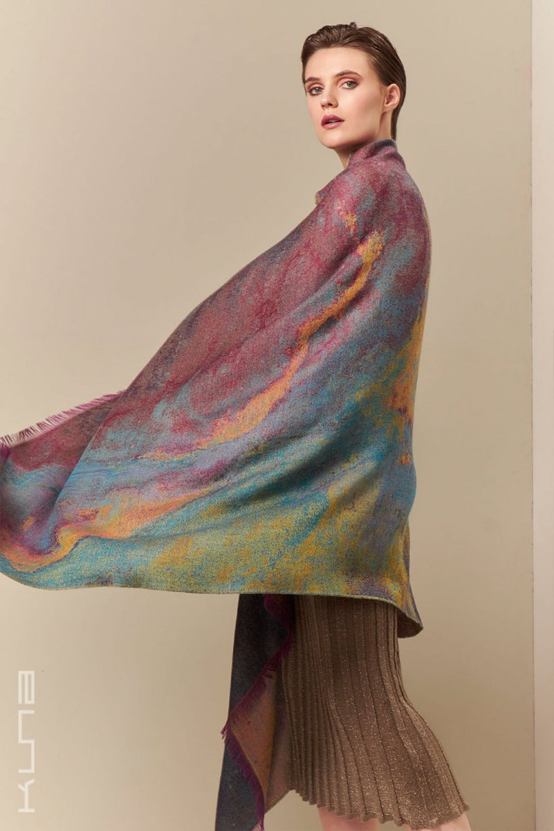 Orion Nebula Royal Alpaca & Silk Shawl