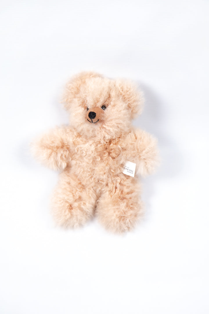 Beiger Teddybär aus Babyalpakafell - Klein