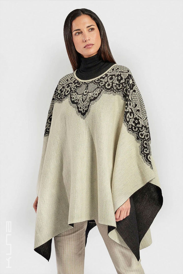 Wendy Reversible Baby Alpaca Poncho