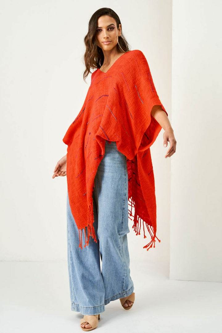 Sky Organic Cotton Cape - Rojo