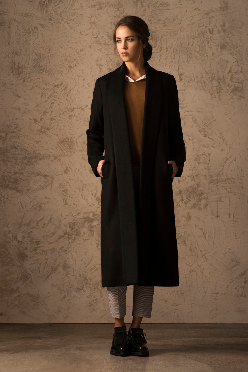 Long 100% Vicuna Swing Coat