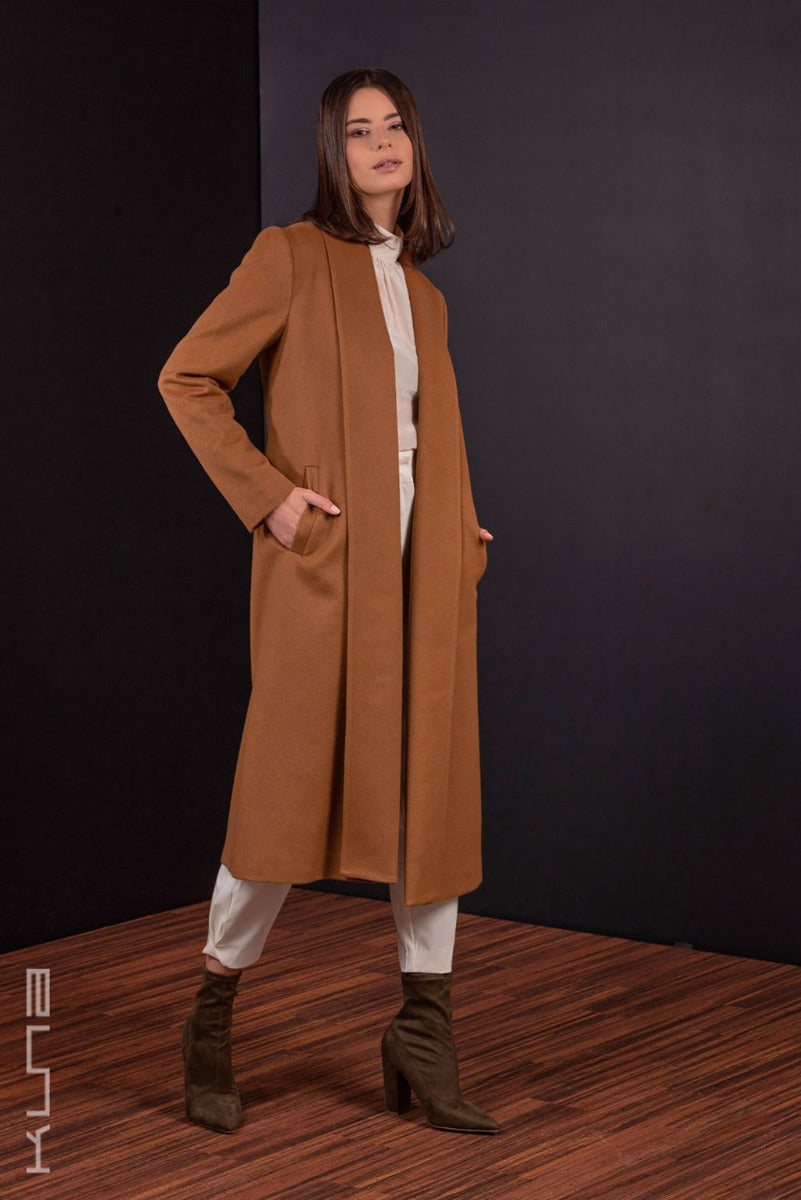 Long 100% Vicuna Swing Coat