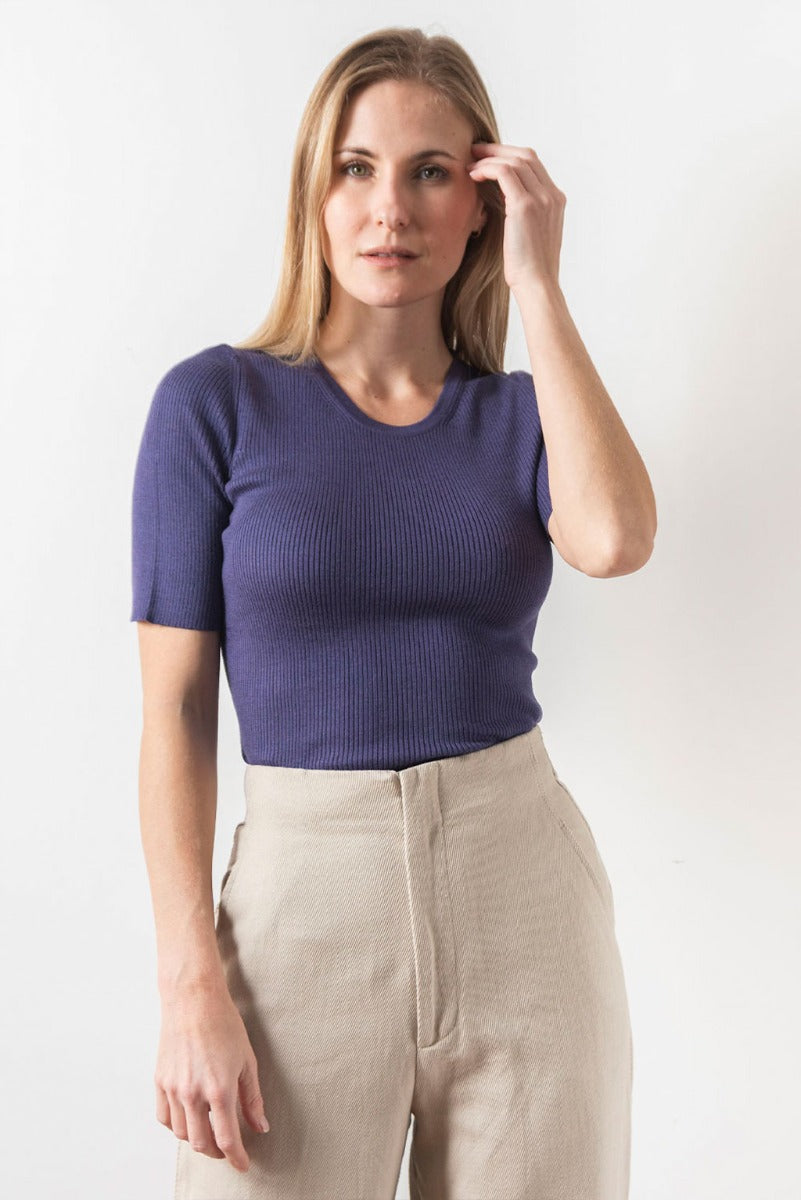 Zoe Short Sleeve Cotton Sweater